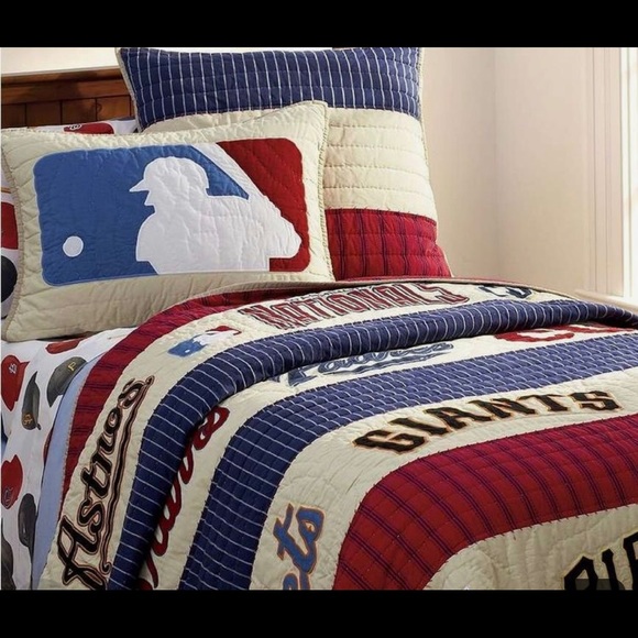 pottery barn baseball bedding